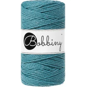 Příze Bobbiny 3PLY Macramé Rope 3 mm 100 m Teal Šňůra