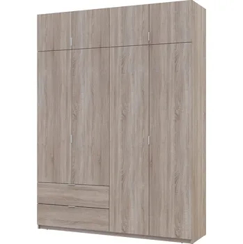 Šatní skříň Skříň čtyřdveřová Lukas 180x50x240 cm dub sonoma
