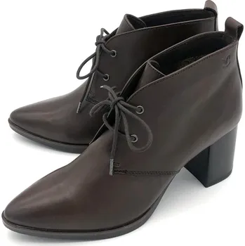 Dámská zimní obuv Dámská kožená kotníková obuv 9/9-25106/21 CAPRICE hnědá Barva: brown nappa, Velikost: 41