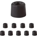 Walteco Dveřní zarážka, průměr 29,5x25mm, k našroubování, černá Množství: 10 ks