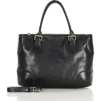 Kabelka MARCO MAZZINI černá kožená shopper kabelka (419c) Velikost: ONE SIZE