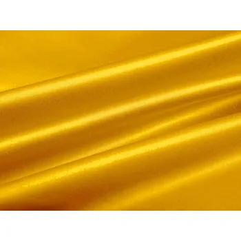 Látka polyesterový satén LUX-041 Kanárkově žlutá - šířka 150 cm - 2.JAKOST