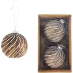 MOREX, s.r.o. Vánoční skleněné ozdoby béžové, 2 ks