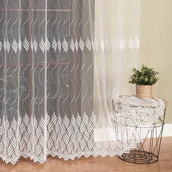 Záclona Vyšívaná záclona Izabela bez obšití 185