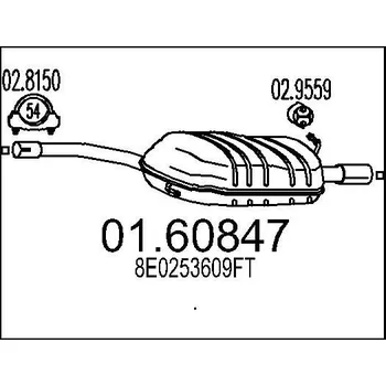 Auto-moto Zadní tlumič výfuku MTS 01.60847