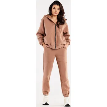 Dámské kalhoty Dámské tepláky M325 Beige - Infinite You S