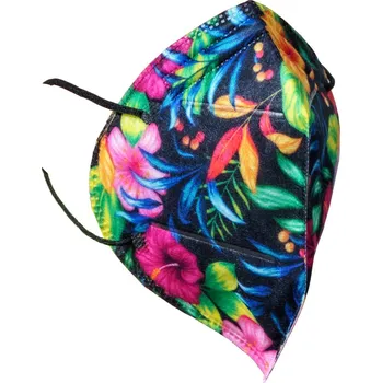 respirátor General Public Protection Respirátor GPP2 FFP2 NR Květinový vzor balení 1ks barva gumiček: černé