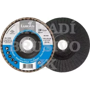 Brusný kotouč Lukas Lamelový kotouč 178x22,23 P 40 V4 MASTER INOX talířový