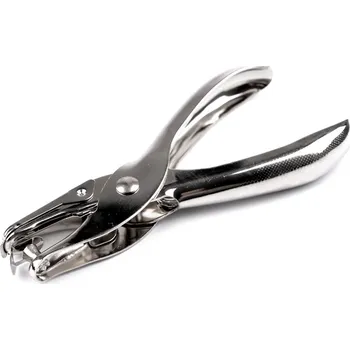 Děrovací kleště kolečka Ø6 mm na kůži, papír a karton, barva nikl