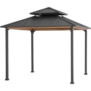 Zahradní stan Sunjoy Stahl Gazebo / Pavillon 3x3 PASU - 300cm x 300cm, anthrazit | A102026900