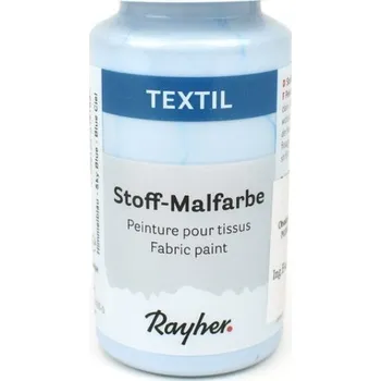 Speciální výtvarná barva Barva na textil Rayher nezažehlovací, nebesky modrá, 50 ml