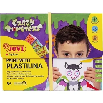 Modelovací hmota Jovi Paint With Plastilina Dětská modelovací hmota Crazy Monsters 8 x 50 g