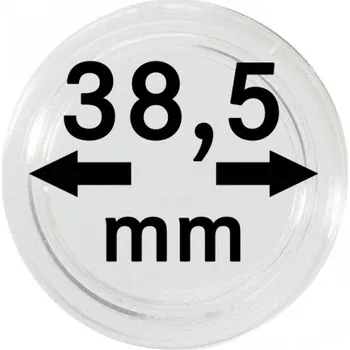 Obal pro sběratelský předmět Kruhové kapsle (bublinky) Lindner - 10 ks Vnitřní průměr: 38,5 mm
