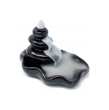 Vonná tyčinka AWA centrum - Stojan na vonné kužele "Tekoucí dým" Velké oblázky v jezírku