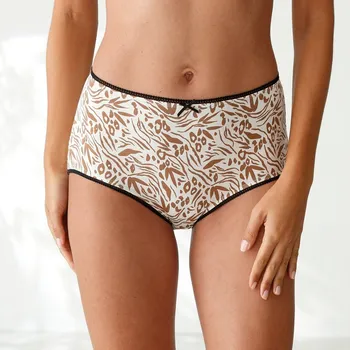 Kalhotky Sada 4 kalhotek maxi s potiskem zvířecí srsti černá/bílá 46/48