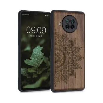 Pouzdro na mobilní telefon Dřevěné pouzdro pro Xiaomi Mi 10T Lite - tmavě hnědá