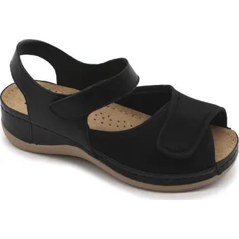 Dámská zdravotní obuv Leon Zdravotní sandály na halluxy Leons Eva - Černá Barva: Černá, Velikost: 36
