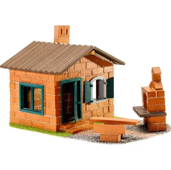 ostatní stavebnice Teifoc Domek s grilem 185 dílků pálené cihličky s maltou v boxu (stavebnice)