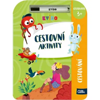 Desková hra Albi Kvído Cestovní aktivity Cestování tématický sešit s mazatelným fixem