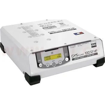 Nabíječka autobaterie nabíječka/stabilizovaný zdroj GYSFLASH 100.12HF, 12 V, 20-1200 Ah, 100 A, kabely 5 m, menu v češtině