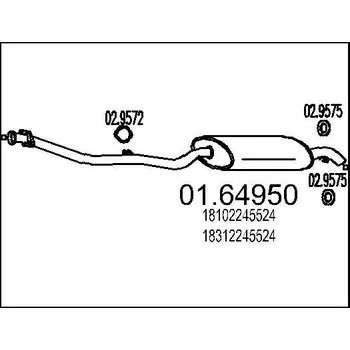 Auto-moto Zadní tlumič výfuku MTS 01.64950