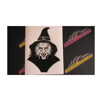 Samolepící dekorace SAMOLEPKA Čarodějnice 002 pravá hlava s kloboukem (10 - červená) NA AUTO, NÁLEPKA, FÓLIE, POLEP, TUNING, VLASTNÍ TEXT, TISK, AUTOSAMOLEPKY.cz, POLEPY, OBRÁZEK, LOGO, SAMOLEPKY