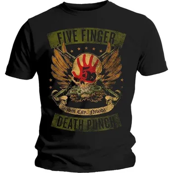Five Finger Death Punch Tričko Locked & Loaded Unisex Black XL