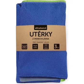 Utěrka Utěrky z mikrovlákna Allnature 3 ks
