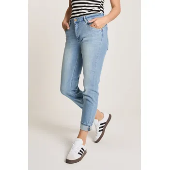 Dámské kalhoty Kalhoty Para Mi Bowie D143 světle modré s vyšším pasem Velikost: 42