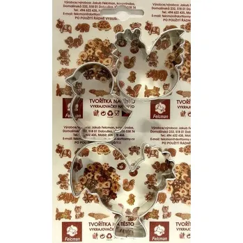 Vykrajovátko Dortisimo Sada vykrajovátek Kohout, slepice a kuře (3 ks)