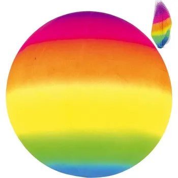 Dětský míč Míč duhový nafukovací gumový balónek 23cm v síťce