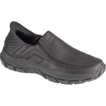 Pánské tenisky Černé pánské kožené tenisky Skechers Slip-Ins Respected - Elgin 204810-BBK Velikost: 41,5