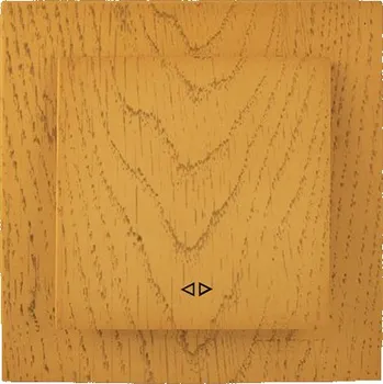 spínač SEZ SE07/0-D1 ELITE - Křížový přepínač světlé dřevo