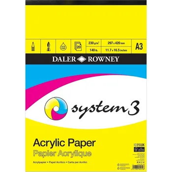 Daler Rowney System3 Acrylic Paper System3 Skicář 20 A3 230 g
