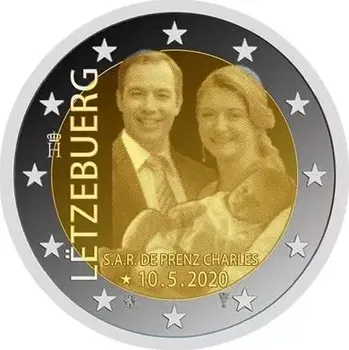 (2020) Lucembursko 2 € pamětní - Prince Charles - foto v kapsli (BU)