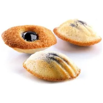 Plech na pečení Silikonová forma SQ005 Madeleine 77x44 mm H-18 mm 44 otvorů