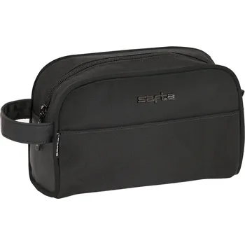 Kosmetická taška s poutkem Safta Black Nylon Koženka Černá (24 x 15 x 10 cm)