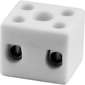 SEZ CPO-5A-2P Porcelánová bloková svorka 2P - 4mm2 s montážním otvorem