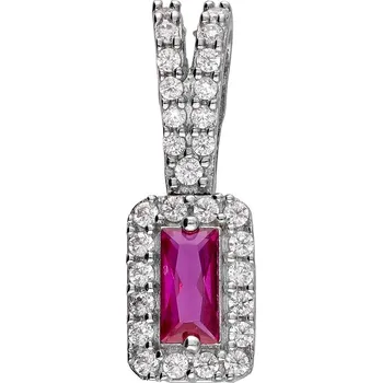Přívěsek Zlaton Přívěsek bílé zlato s rubínem 1.6cm 0.9g 000441510243