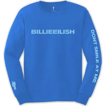 Pánské tričko Billie Eilish Tričko Smile Unisex Mid Blue M