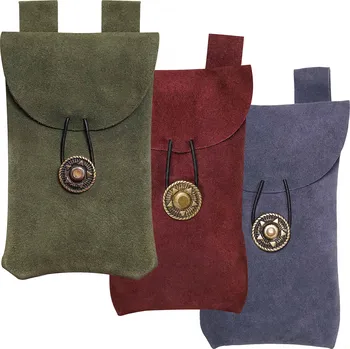 Karnevalový kostým Mythrojan Semišové pouzdro na mobil a doklady, středověká brašna na opasek