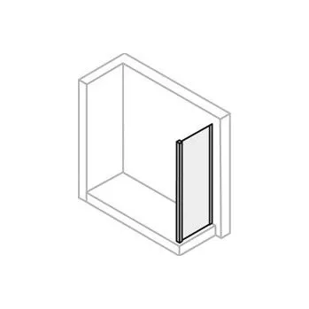 Stěna boční 90x190 cm pro posuvné dveře 1-dílné s pevným segmentem, stříbrná lesklá/čiré AP, AURA ELEGANCE