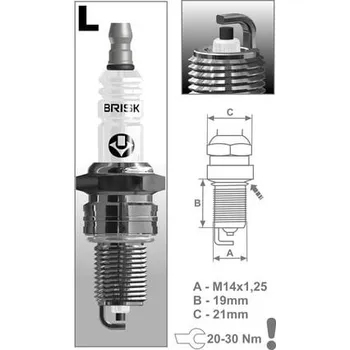 Elektroinstalace pro motocykl zapalovací svíčka LR15YC řada Super, BRISK - Česká Republika MOTO GUZZI V11 1100 Scura R 2005-2005