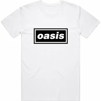 Pánské tričko Oasis Tričko Decca Logo Unisex White M