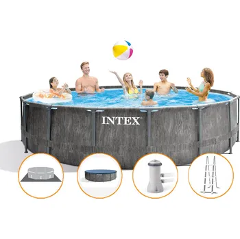 Bazén Intex Bazén Prism Frame Greywood Premium Set 457 x 122 cm - 26742NP