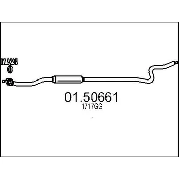 Tlumič výfuku Střední tlumič výfuku MTS 01.50661