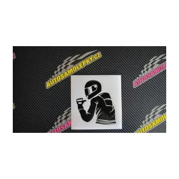 Samolepící dekorace SAMOLEPKA Motorkář 001 levá (10 - červená) NA AUTO, NÁLEPKA, FÓLIE, POLEP, TUNING, VLASTNÍ TEXT, TISK, AUTOSAMOLEPKY.cz, POLEPY, OBRÁZEK, LOGO, SAMOLEPKY