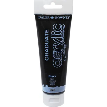 Vodová barva Daler Rowney Graduate Akrylová barva Black 120 ml 1 ks