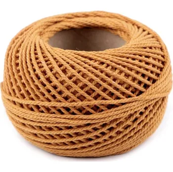 Příze Bavlněná příze macrame / háčkovací 40 g - 24 (19) béžová tm.
