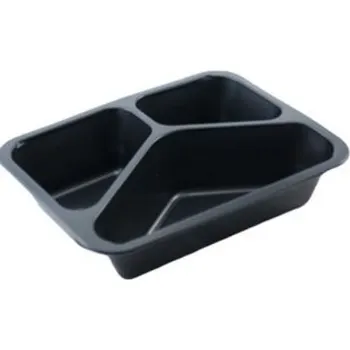 Jednorázové nádobí Miska zatavovací 3D černá PP 227x178x50 mm, 1 balení